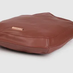 Caprese Brown Solid Regular Half Moon Shoulder Bag image 5