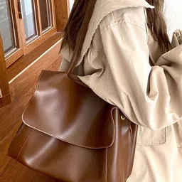CORSICA Women Brown PU Leather Shoulder Bag-image-0