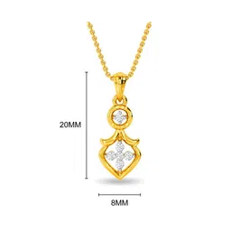 KISNA DIAMOND AND GOLD JEWELLERY Women 14KT Pendant Diamond 0.09 Carat image 4