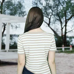 StyleCast Square Neck Striped Top image 5