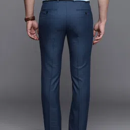 Raymond Men Solid Slim Fit Flat Front Formal Trousers image 3
