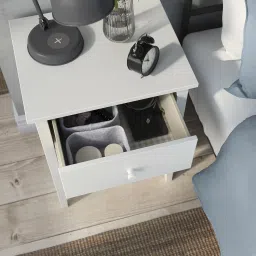 ikea gullaberg Bedside table, with 1 drawer with door/white, 38x40x75 cm image 3