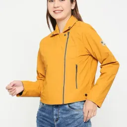 Spykar Mustard Slim Fit Jacket image 3