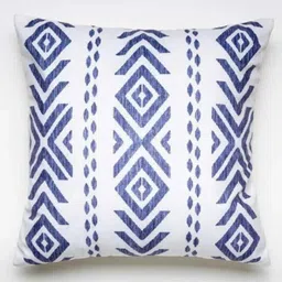 Aura Blue And White Geometric Square Cushion Covers-image-18