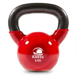 KAKSS Vinyl Half Coating Kettlebells (Red) Size - 8KG-picture-84