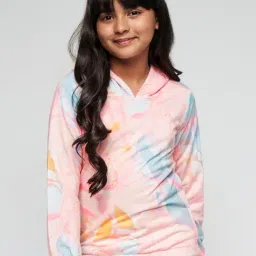 AND girl Peach Printed Full Sleeves Sweatshirt-image-31