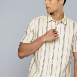 Flying Machine Opaque Striped Pure Cotton Casual Shirt-picture-28