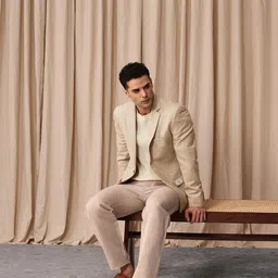 Mr Bowerbird Self Designed Single-Breasted Tailored Fit Casual Blazer image 2