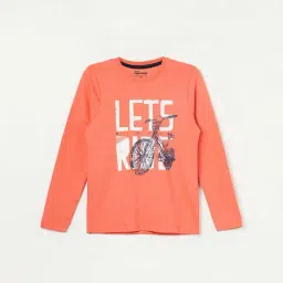 Fame Forever by Lifestyle Kids Coral Cotton Printed Full Sleeves T-Shirt-picture-22