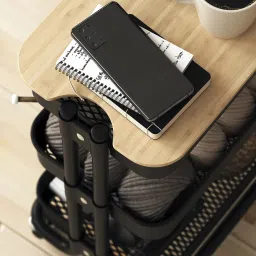 ikea råskog / norråva Trolley with lid, black, 28x38x61 cm image 5