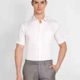 Arrow White Cotton Regular Fit Checks Shirt-picture-26