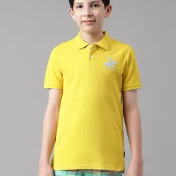 Beverly Hills Polo Club Kids Yellow Solid Polo T-Shirt-picture-24