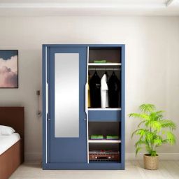 Godrej Interio Slide N Store Pro Plus 2-Door Steel Wardrobe, Phiroja Blue (1-Year Warranty, 1 Drawer)-picture-29