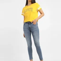 levi's Women's 710 Blue Skinny Fit Mid Rise Jeans-picture-27