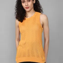 Allen Solly Orange Self Pattern Top-image-88