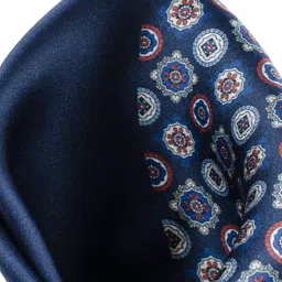 Tossido Blue Printed Silk Pocket Square image 4
