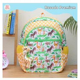 Rosada Giraffe Light Weight Durable School Bag with Comfortable Cushion Padding | Waterproof Trendy and Spacious Kids Backpack | Unisex Stylish Bag for Kids Boys and GirlsSmall (11 Inches)-image-0