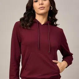 The Roadster Lifestyle Co. Women Hooded Pullover Sweatshirt-image-49