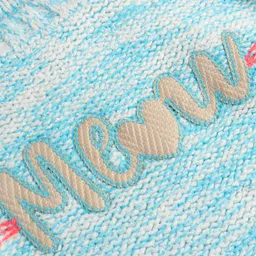 Wingsfield Full Sleeves TypographyEmbroidered Sweater - Blue image 3