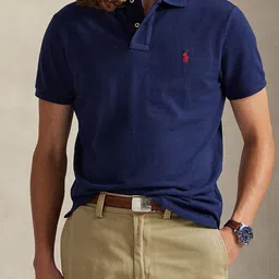 Polo Ralph Lauren The Iconic Mesh Polo Collar Pure Cotton T-Shirt-picture-10