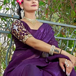 K 5 Fashion Pure Chiffon Saree image 4