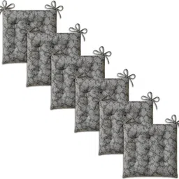 luxe home international Polyester Fibre Chair Pad Pack of 6 Floral-picture-46