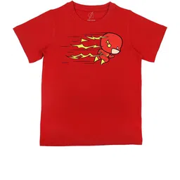 Flash Boys Red Printed Pure Cotton T-shirt image 1