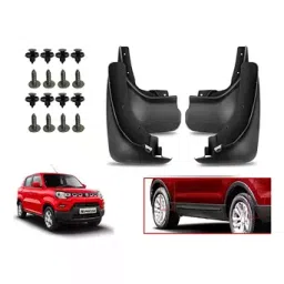 Auto Pearl Front and Rear Mud Guard For Maruti S-Presso Lxi (Black) Set of 4 Pcs-image-93