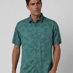 VAN HEUSEN DENIM LABS Men Slim Fit Floral Opaque Printed Casual Shirt-picture-25