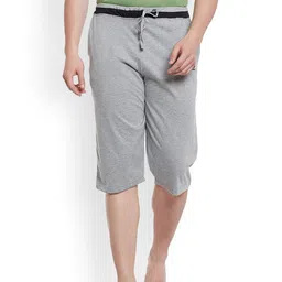 mack jonney VIMAL JONNEY Men Grey Melange Solid Lounge Shorts C8-MELANGE001-picture-14