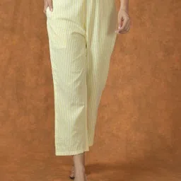 ETC X D To D Life Style Women Striped Mid-Rise Cotton Regular Trouser-picture-31