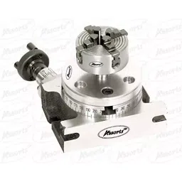Assorts Rotary Table Alloy Steel 80 mm (3 Inch) 50 mm 3 Jaw with Chuck & Back Plate with M6 Thread T-nuts image 2