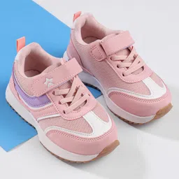 Cute Walk by Babyhug Sports Shoes with Velcro Closure & Logo Applique - Pink-picture-11