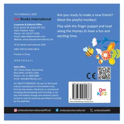 om books international Playful Monkey Finger Puppet Book - Fun Activities Board books for Kids Picture Book [Board book] image 2