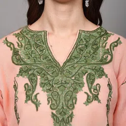 Exotic India Paisley Embroidered Thread Work Thread Work Kurti image 4