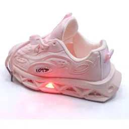 FEETWELL SHOES Abstract Designed LED Lace Up Shoes - Pink image 4