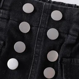 Kookie Kids Denim Shorts With Bow Detailing - Black image 4