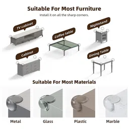 Adore Advanced Safety Series Baby Childproofing Ball Guards with 3M Tape- Pack of 10 image 3