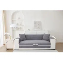 HOMETHREADS Grey & Grey Sofa Cover image 3