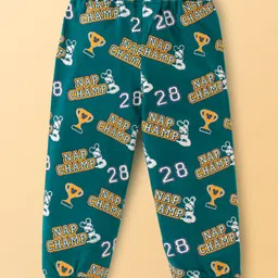 Babyoye Disney Interlock Cotton Knit Full Sleeves Night Suit With Mickey Mouse Graphics - Multicolour image 5