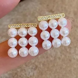 MEENAZ Square Studs Earrings image 4