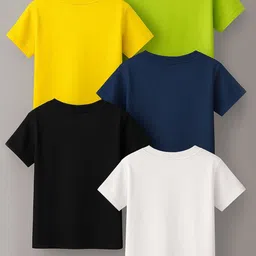 KUCHIPOO Boys Typography 5 Printed Applique T-shirt image 2