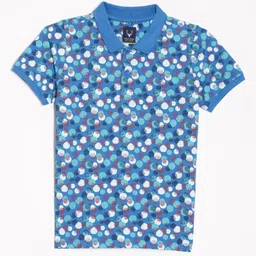 Allen Solly Junior Boys Geometric Printed Polo Collar Cotton T-shirt-picture-13