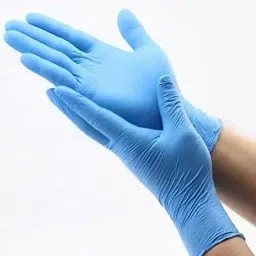 Generic Nitrile Disposable Gloves, Blue Color Standard Size, FS3301915 (Pack of 100 Piece) image 2