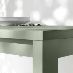 ikea vihals Table and 4 chairs, green green/grey-green pine, 125x74 cm image 3