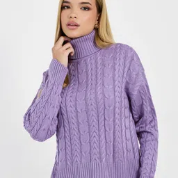 Styli Women Cable Knit Pullover-picture-29