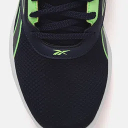 Reebok Men Navy Blue & Green Woven Design Hatton Running Shoes image 2