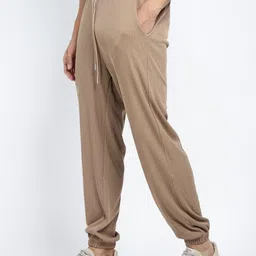 SHOWOFF Men Brown Relaxed Fit Cotton Regular Trousers image 4