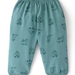 Tango Looper Knit Full Length Lounge Pant with Vehicle Print - Sea Green-picture-29