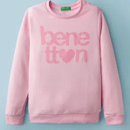 UCB Knit Full Sleeves Pullover Sweatshirt with Brand Name Print - Light Pink-picture-26